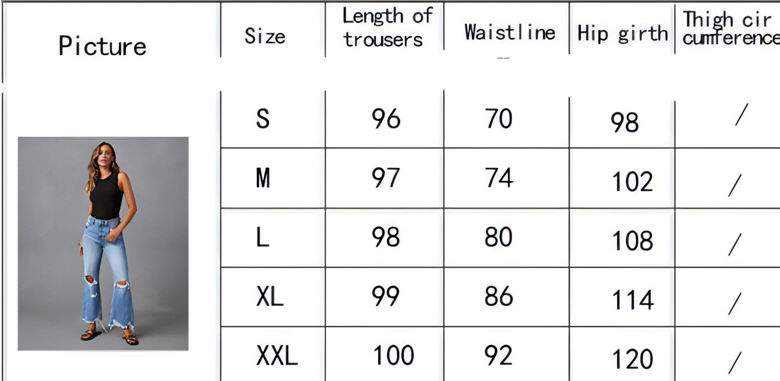 Ripped Wide-Leg High Waist Jeans