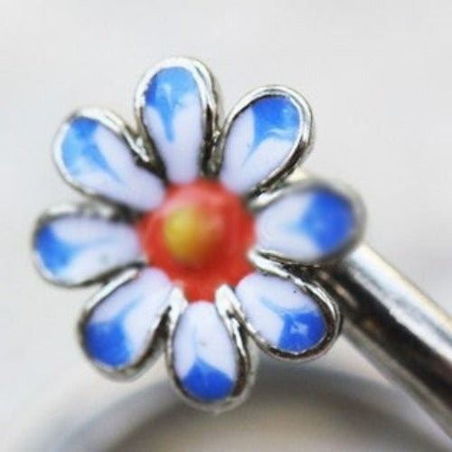 Stainless Steel Daisy Flower Cartilage Twist
