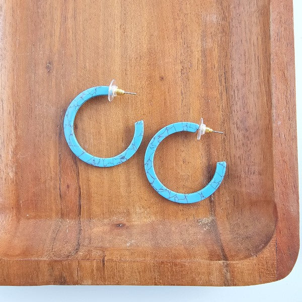 Camy Hoops - Turquoise