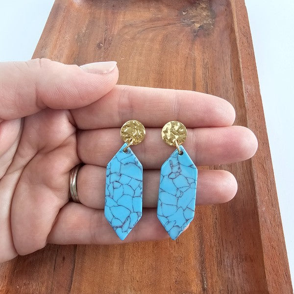 Gemma Earrings - Turquoise