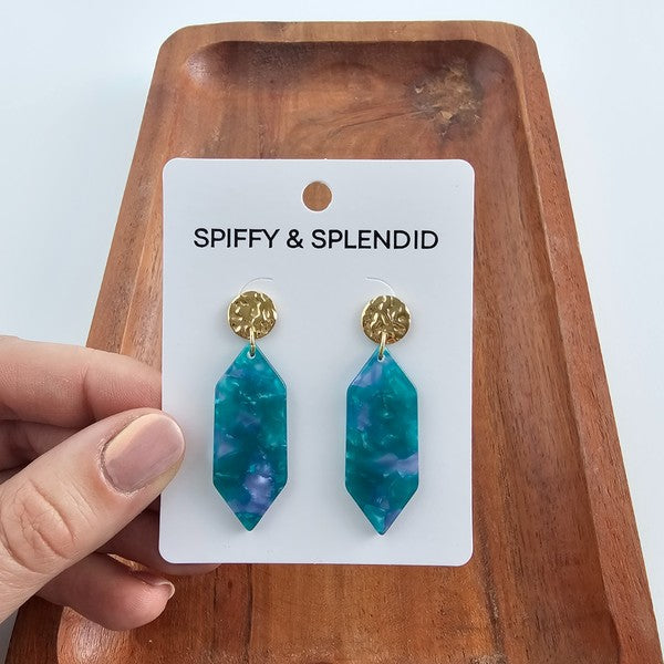 Gemma Earrings - Sea Green