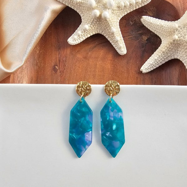 Gemma Earrings - Sea Green