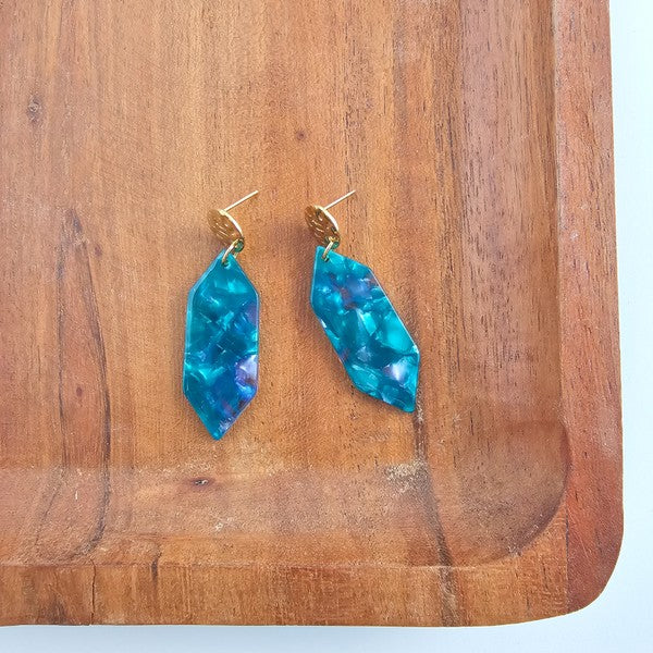 Gemma Earrings - Sea Green