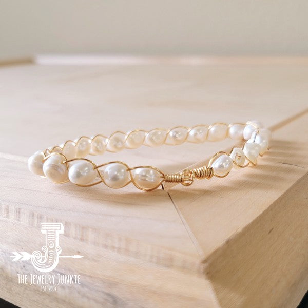 Genuine Freshwater Pearl Beaded Wire Wrapped