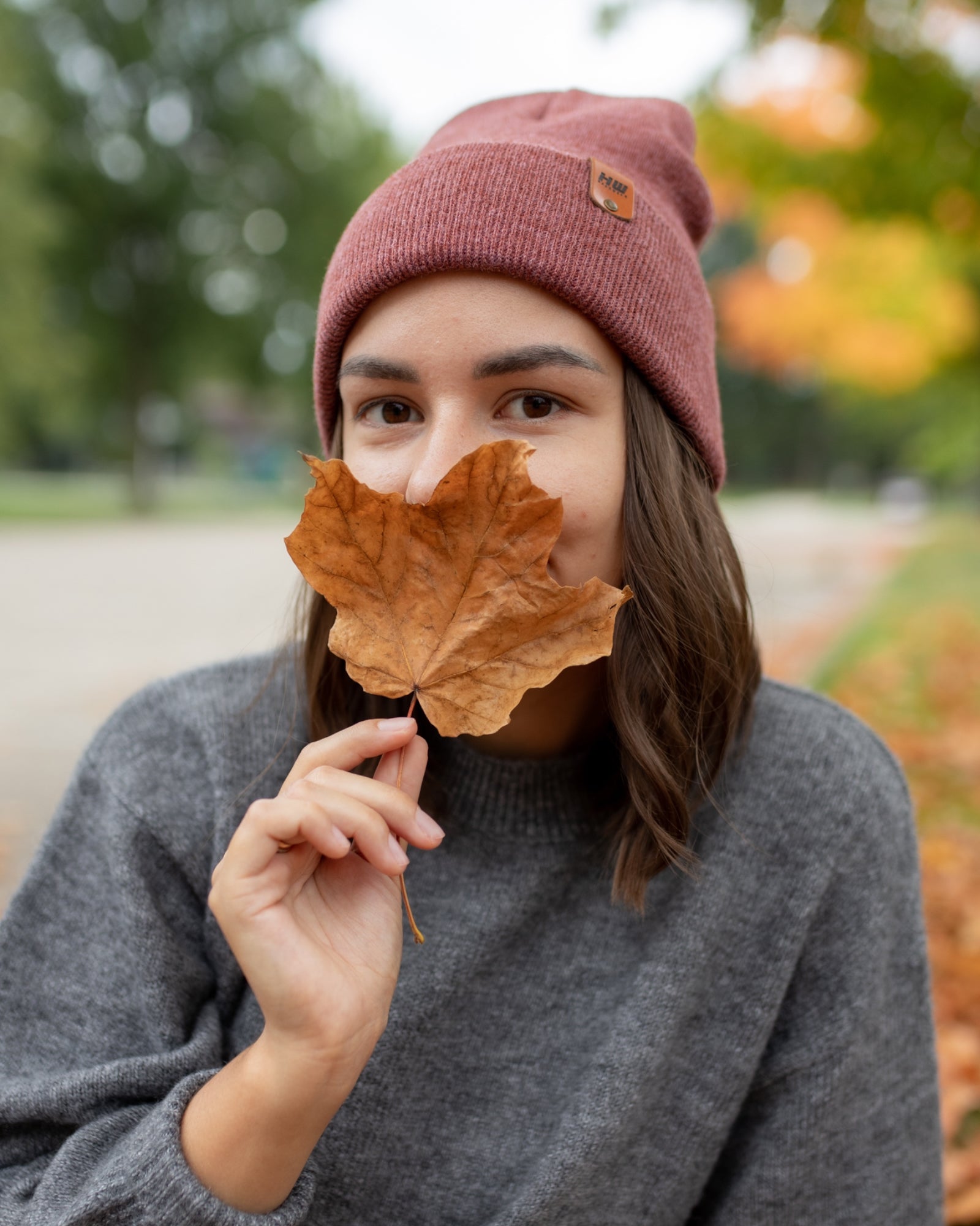 Knit Cuffed Beanie - Rusty Burgundy