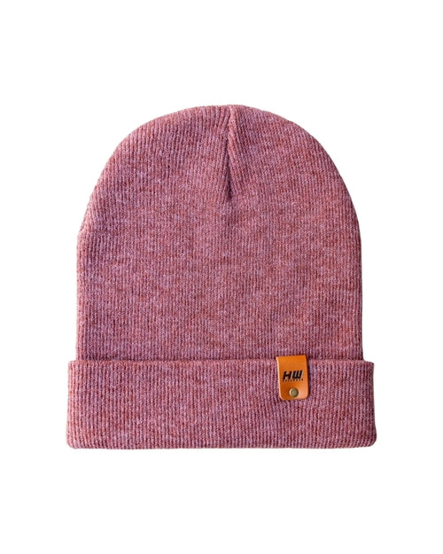 Knit Cuffed Beanie - Rusty Burgundy