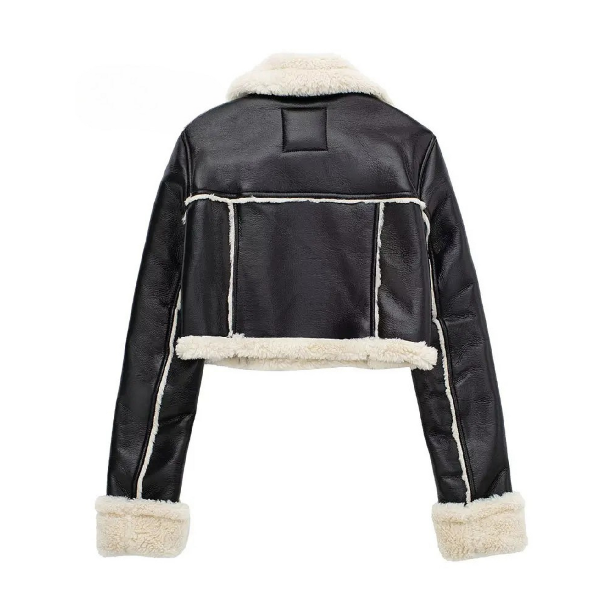 Solid Front Zipper Jackets Vintage Lapel Neck